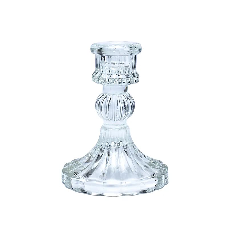 Bougeoir en verre pour bougie de table