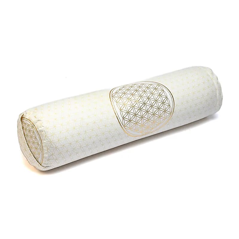 Traversin rond Fleur de vie coton BIO
