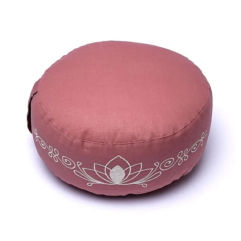 Coussin de méditation rose ancien lotus
