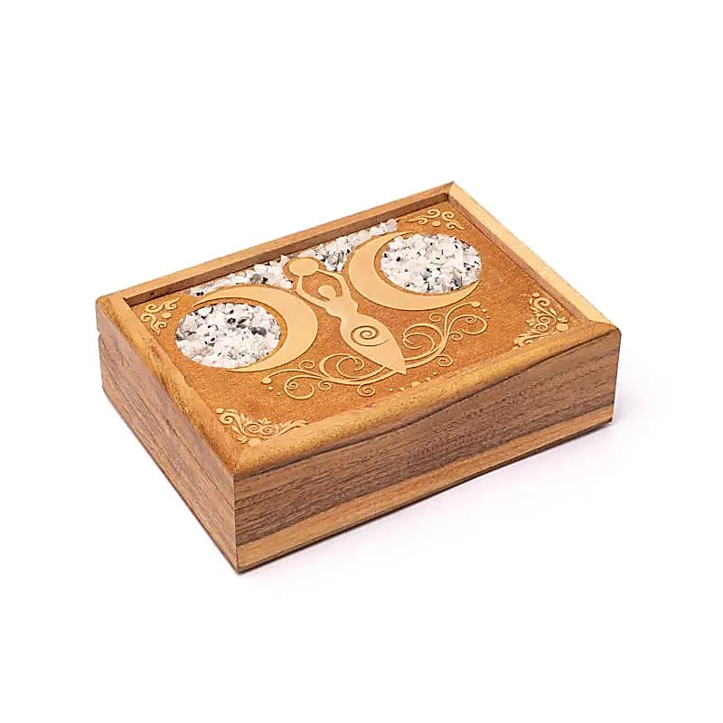 Boîte à tarot ou à bijoux Bouddha sodalite