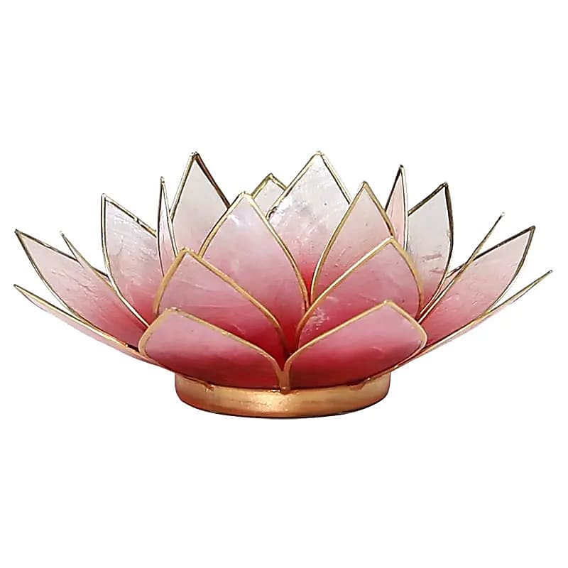 Eclairage d'ambiance Lotus orange bords or