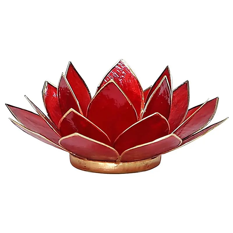 Eclairage d’ambiance Lotus 1° Chakra rouge & or