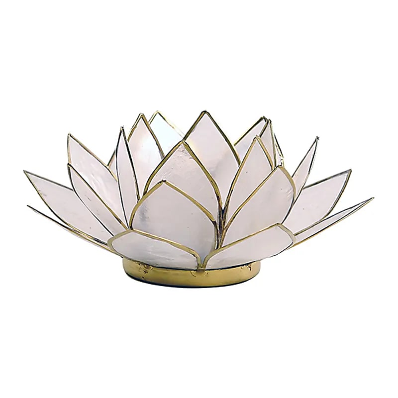 Eclairage d’ambiance Lotus blanc or