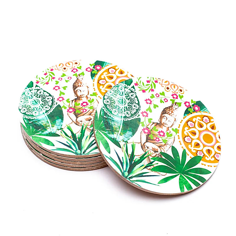 Dessous de verre Buddha paradise set de 6 --152g
