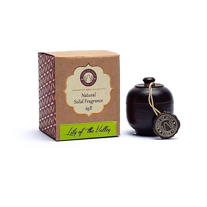 Crème parfumée Muguet dans une boite de palissandre