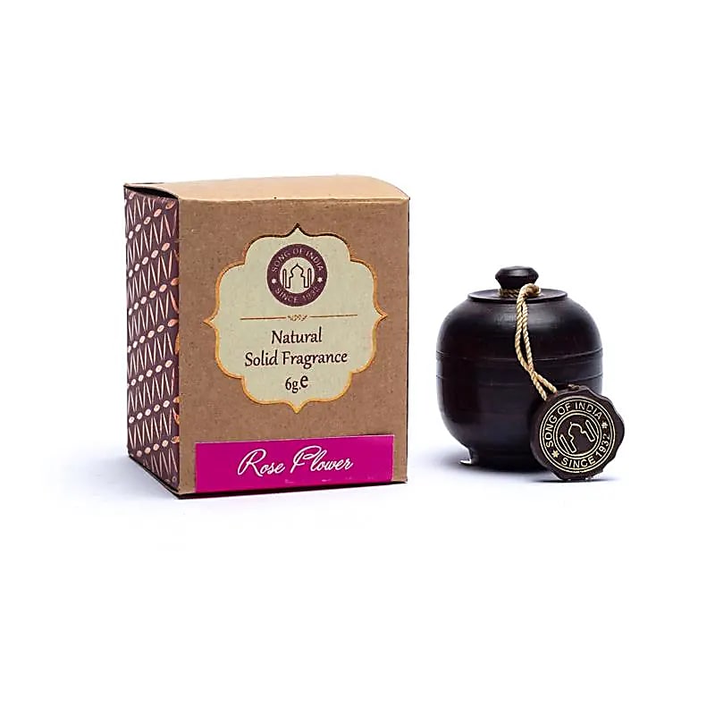 Crème parfumée Rose dans une boite de palissandre