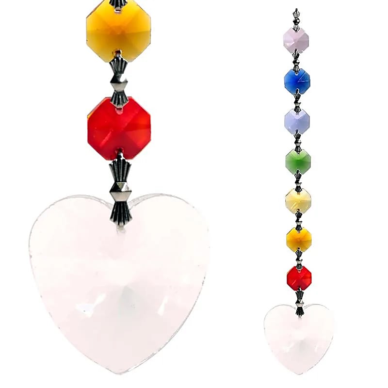 Cristal de fenêtre 7 Chakra Feng-Shui - Metta -- 20 cm