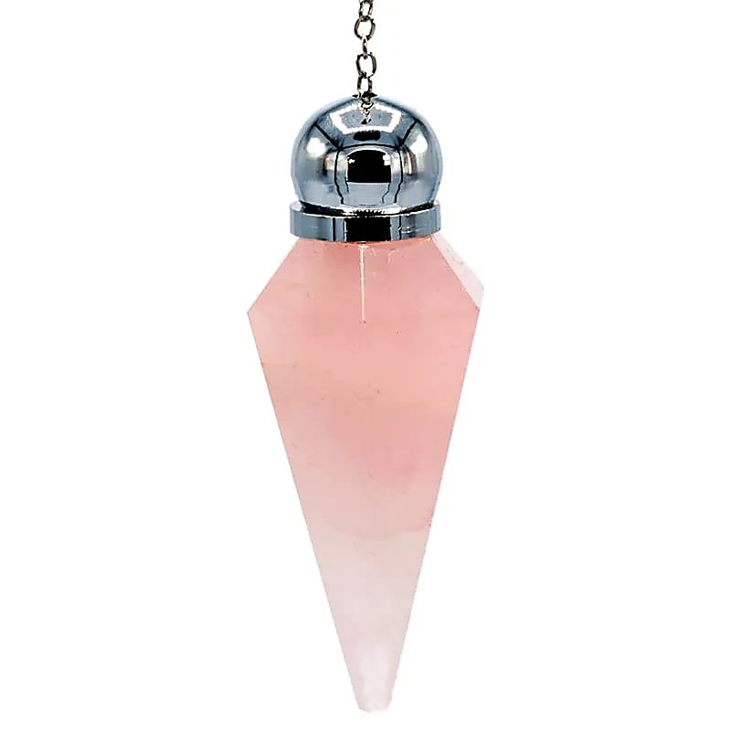 pendule quartz rose facette
