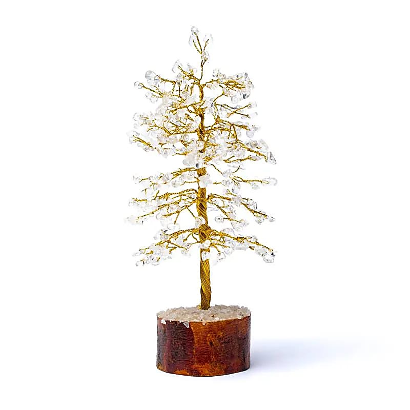 Arbre de pierres précieuses cristal de roche -