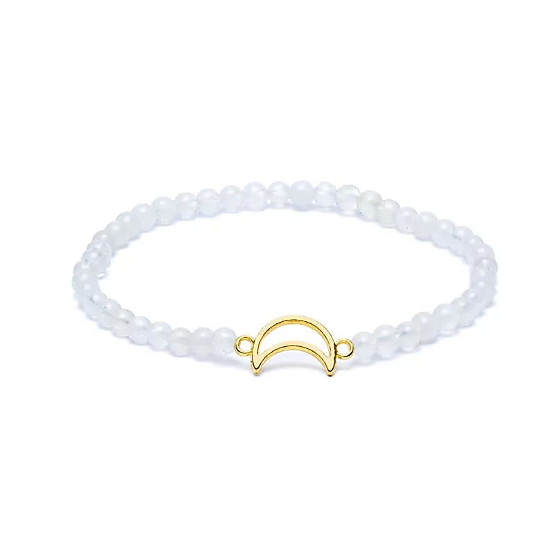 Bracelet phase de lune perles 4mm