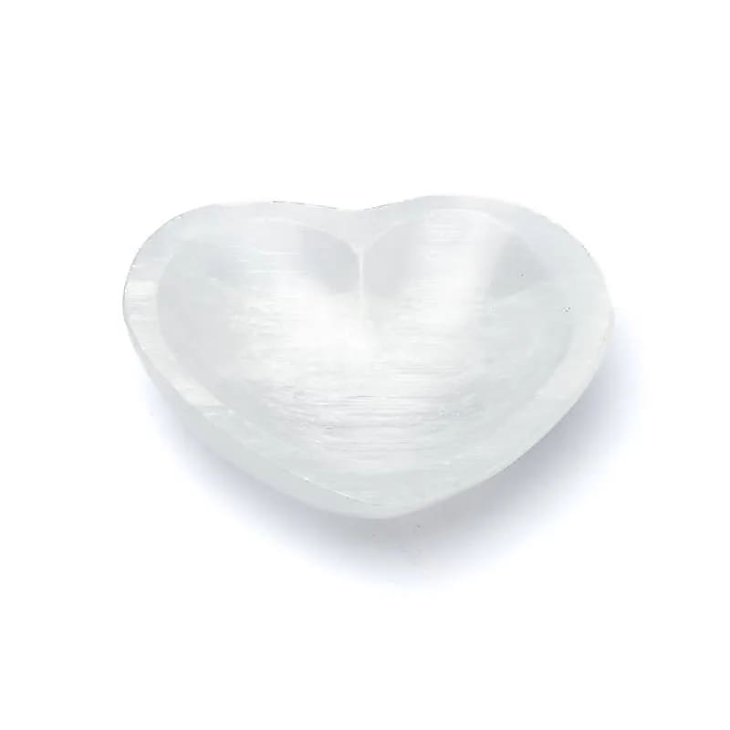Coupelle en forme de cœur en sélénite