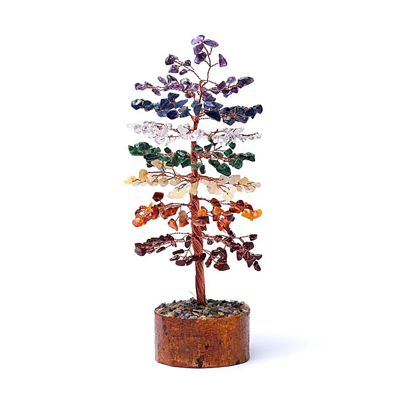 Arbre de pierres précieuses 7 chakras -- ±23cm
