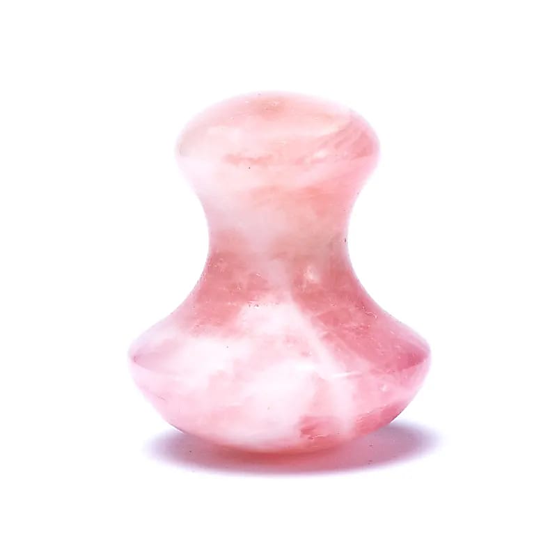 Pierre de massage  champignon quartz rose