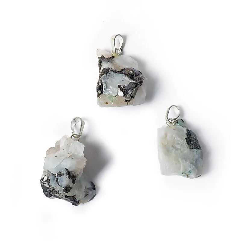 Pendentif pierre de lune bl brute