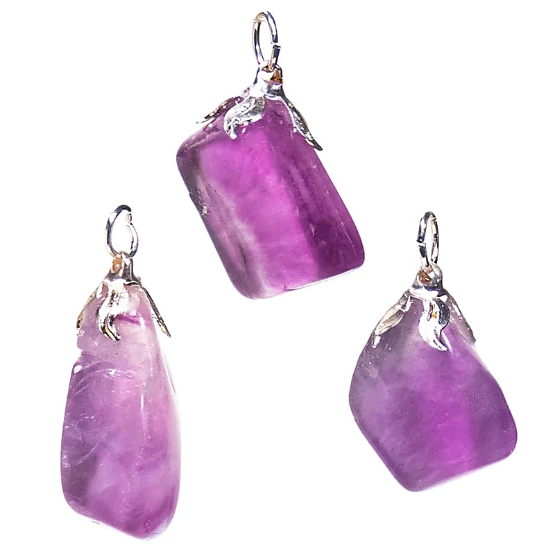 Fluorite violette Pendentif pierre
