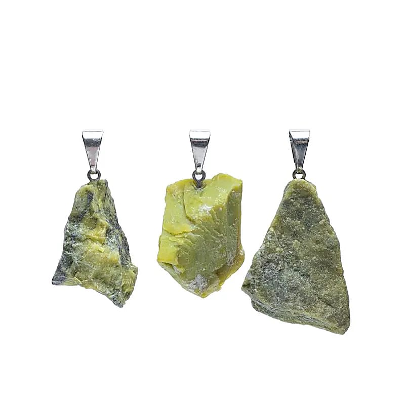 Serpentinite brute Pendentif
