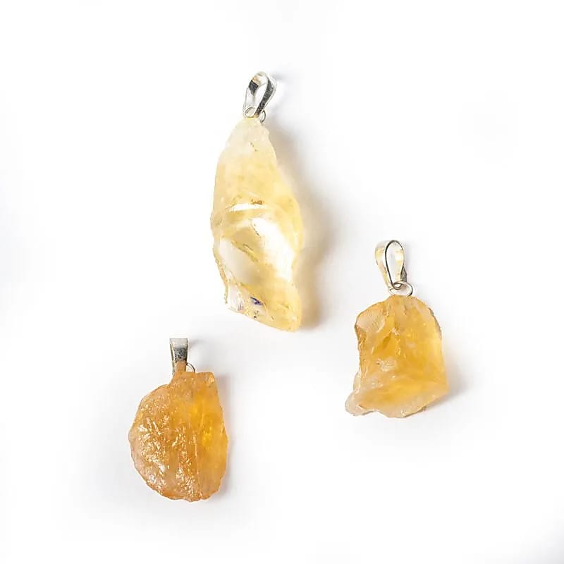 Pendentif citrine brute
