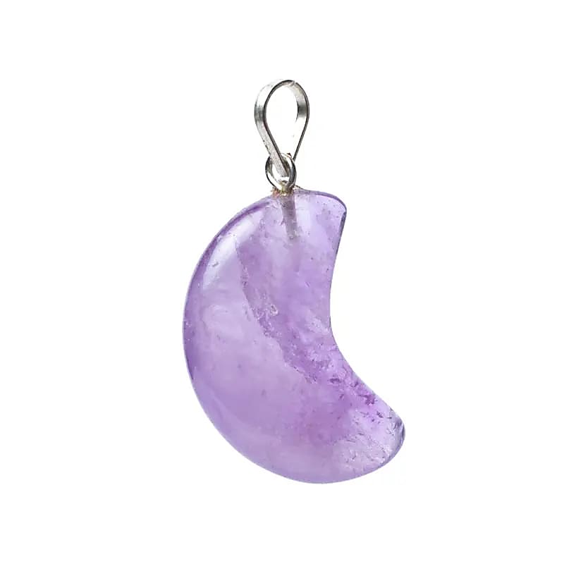 Pendentif en Améthyste en forme de lune