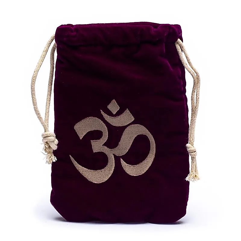 Pochette de velours avec symbole Om