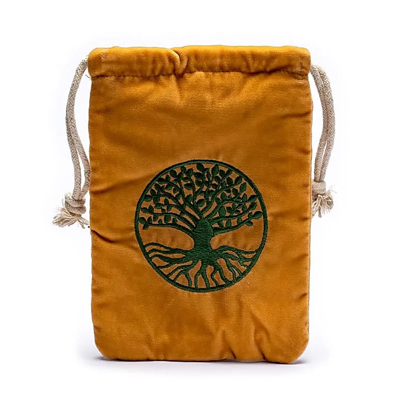 Pochette de velours avec trois de la vie