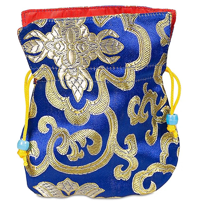 BOURSE POUR MAL BROCART BLEU DOUBBLE