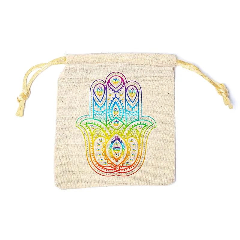 Pochette en coton Khamsa