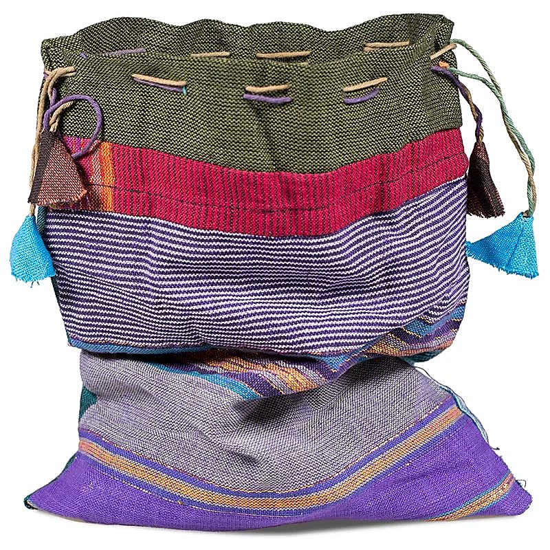 Sac en coton vintage  couleurs mélangées