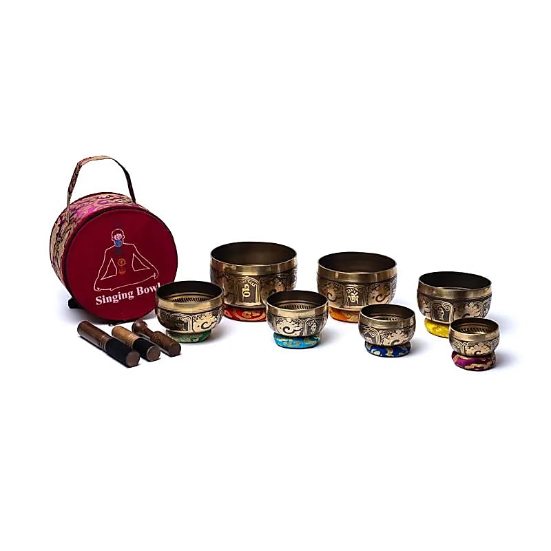 Set de bols chantants chakra les yeux de Bouddha avec