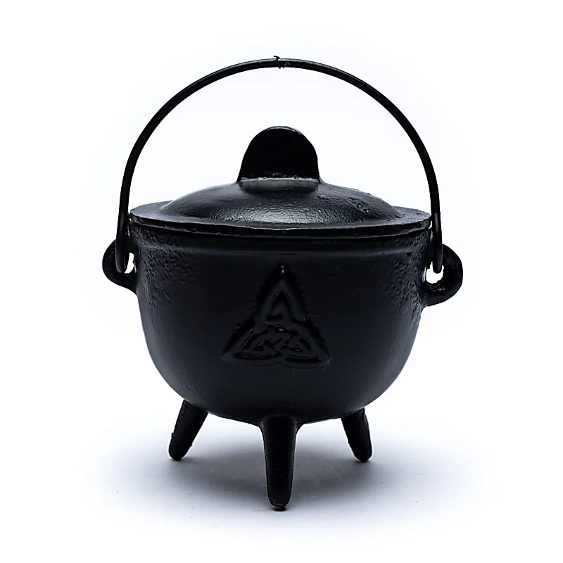 Chaudron en fonte symbole Triquetra -- 1080
