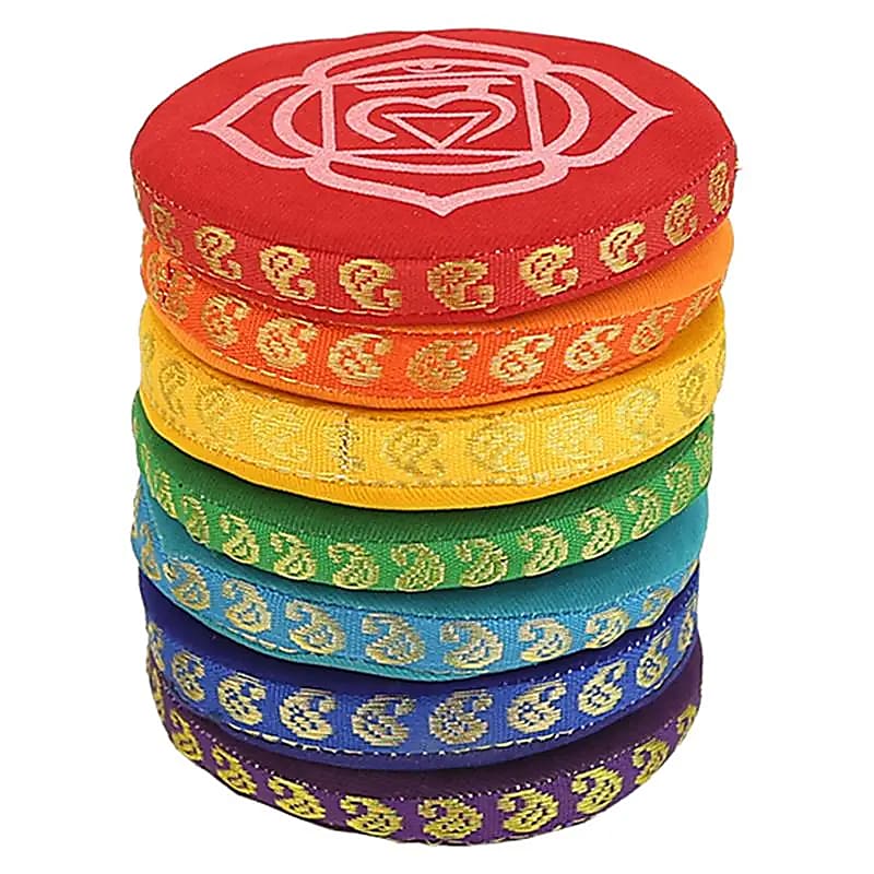 Coussins pour bols chantants SET 7 chakra