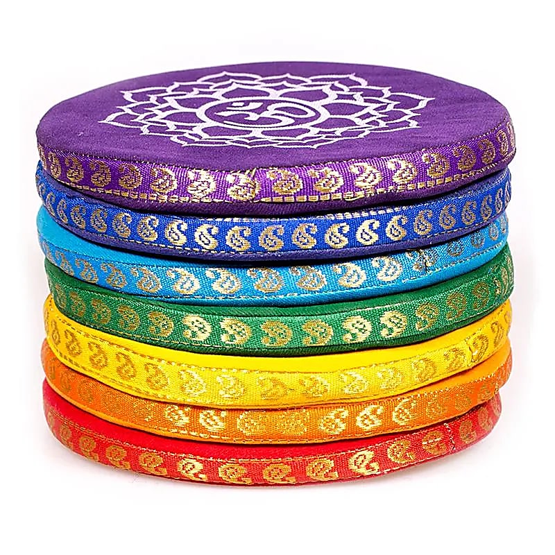 Coussins pour bols chantants SET 7 chakra