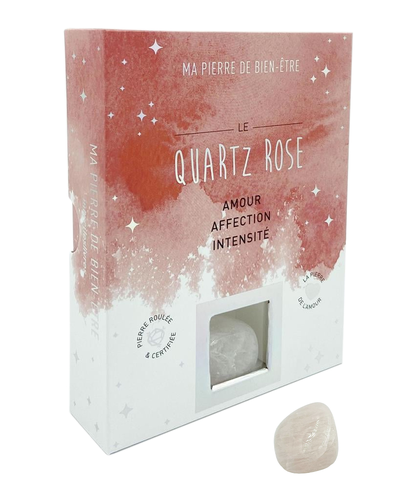 Ma pierre de bien-être - Le quartz rose (coffret)