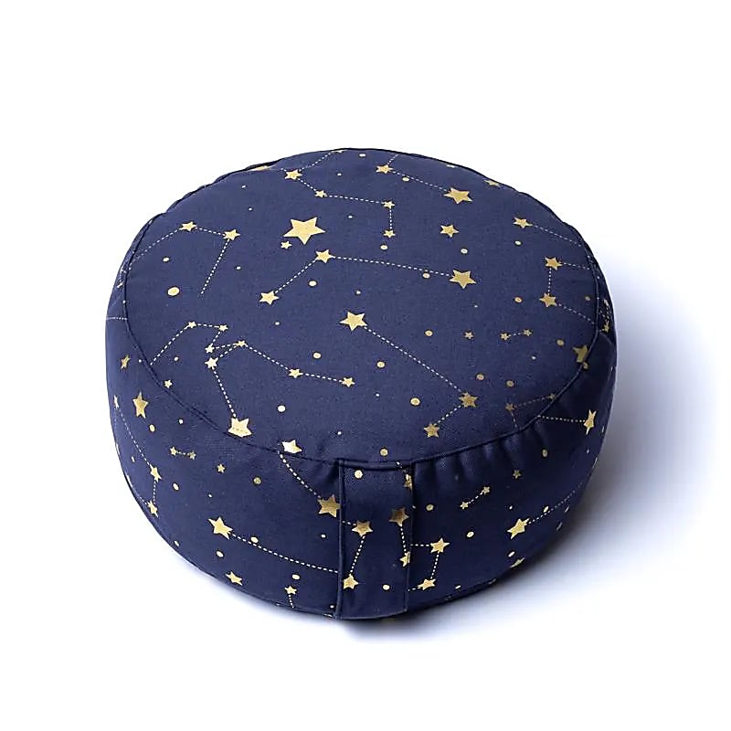 Coussin de méditation ciel étoilé bleu marine