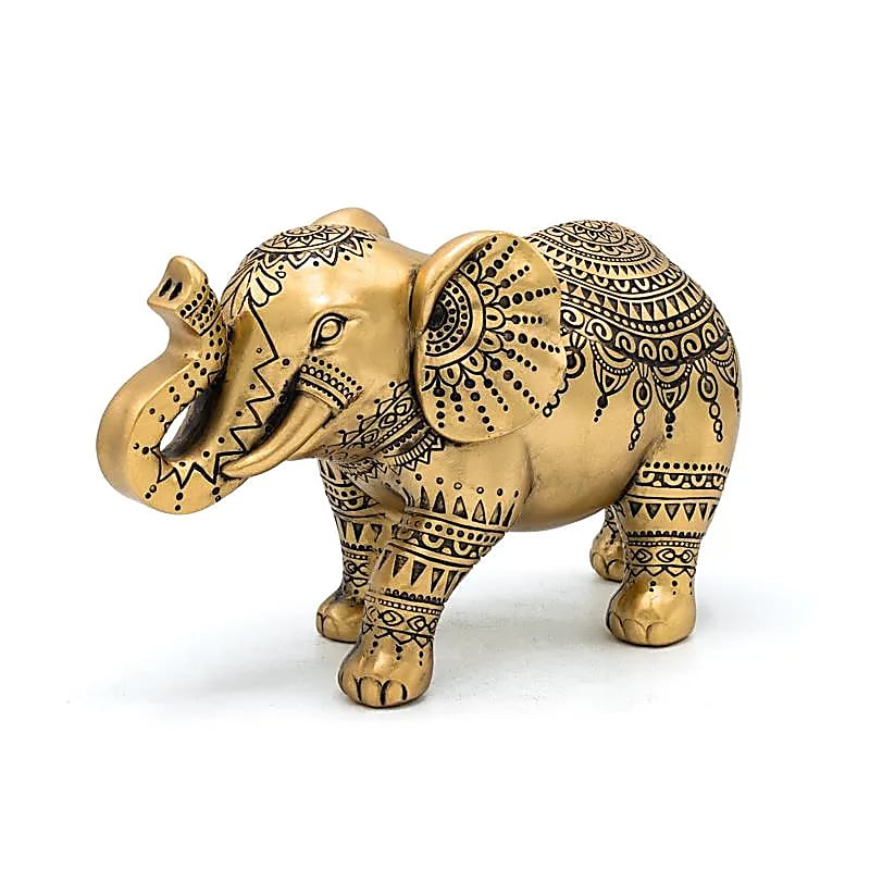 Déco Éléphant couleur or -- 22x9.8x12.7 cm