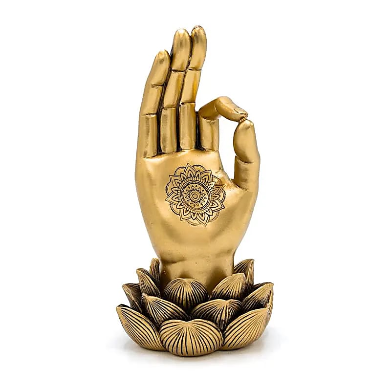 Déco Gyan Mudra couleur or -- 11.7x10x21.3 cm