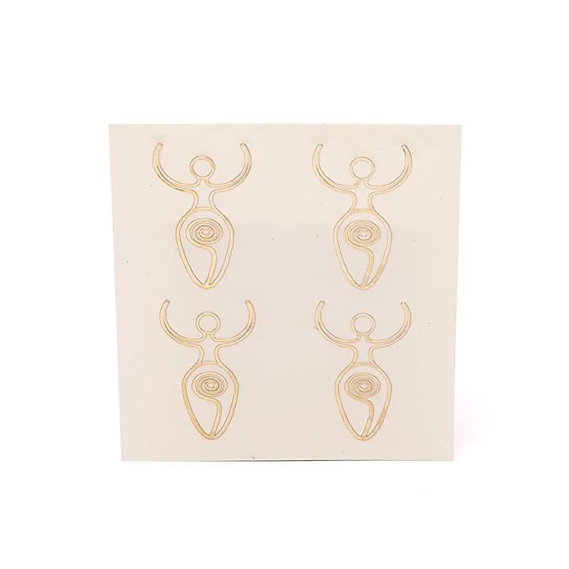 Autocollants en métal Déesse dorés, -- 2,5 cm