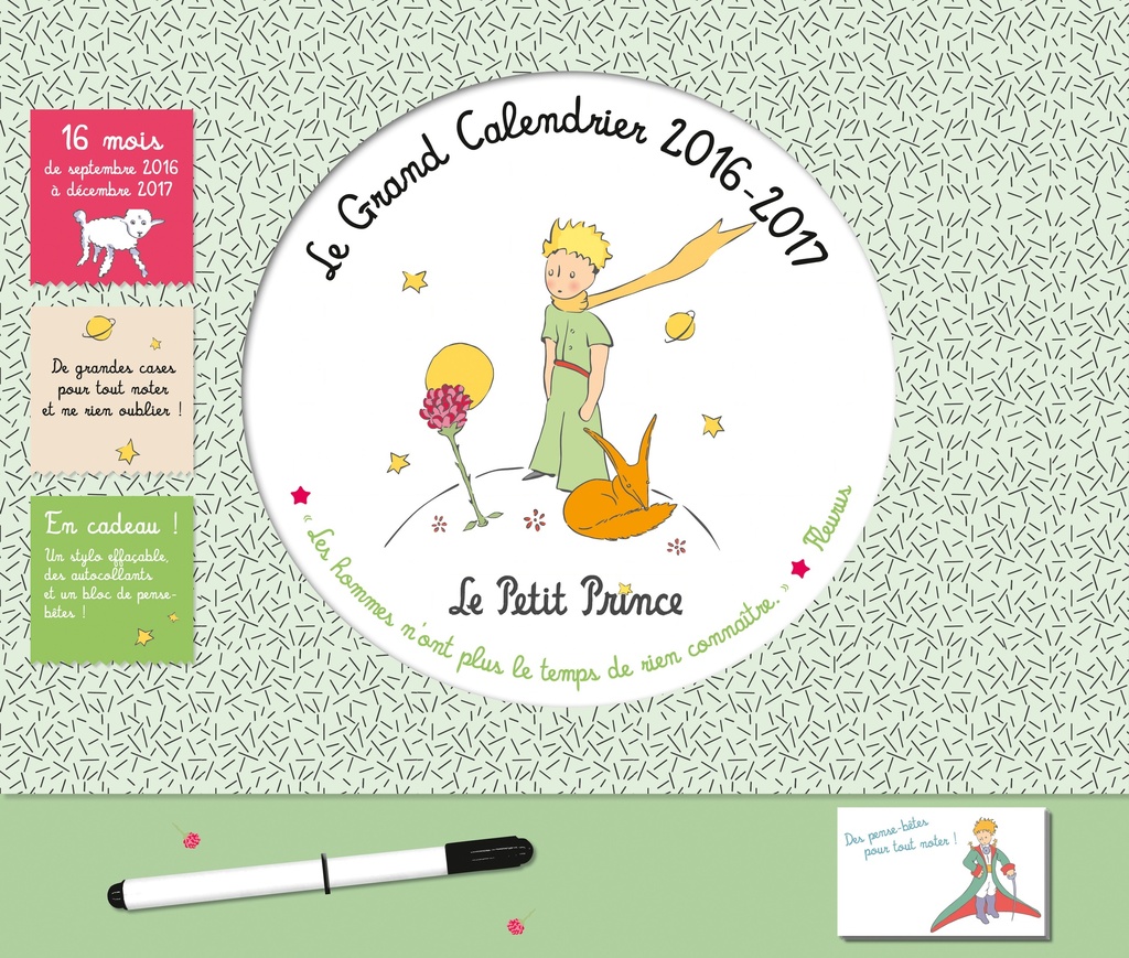 [9782215132097] Grand calendrier 2016/2017. Le Petit Prince