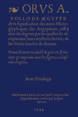 De la Signification des notes hiéroglyphiques des Egyptiens