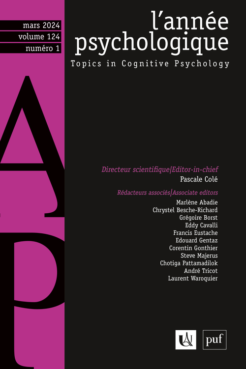 L'Année Psychologique 2024-1
