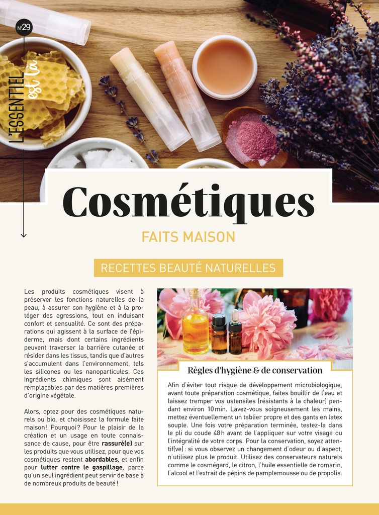 Cosmétiques faits maison