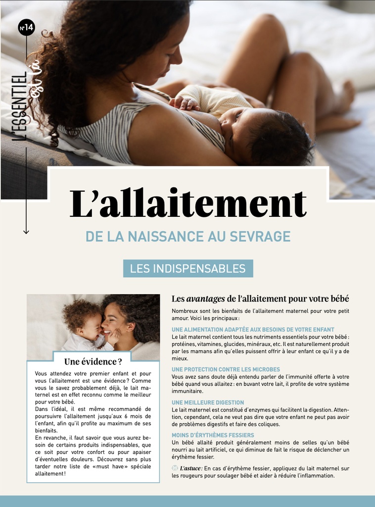 L' allaitement : de la naissance au sevrage
