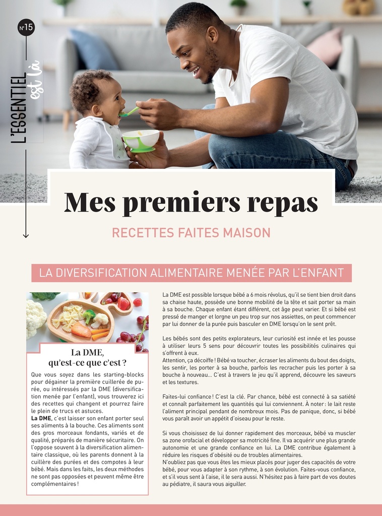 Mes premiers repas : recettes faites maison