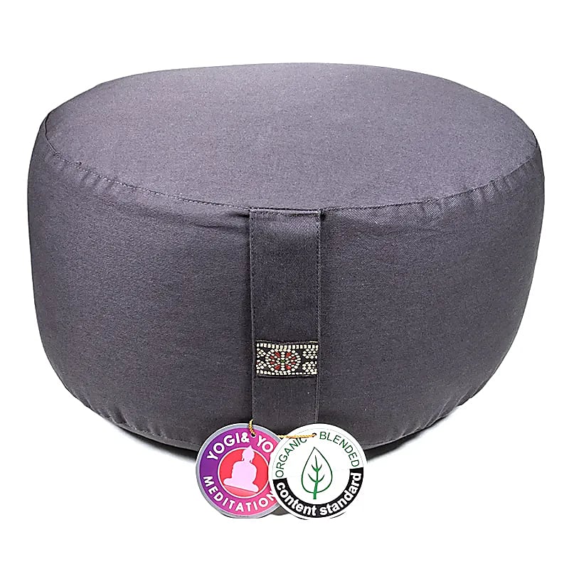 Coussin méditation XL anthracitecoton BIO (OCS) -- 36x22 cm