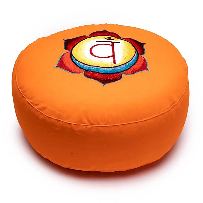 Coussin 2è Chakra Svadisthana brodé -- 33x17 cm