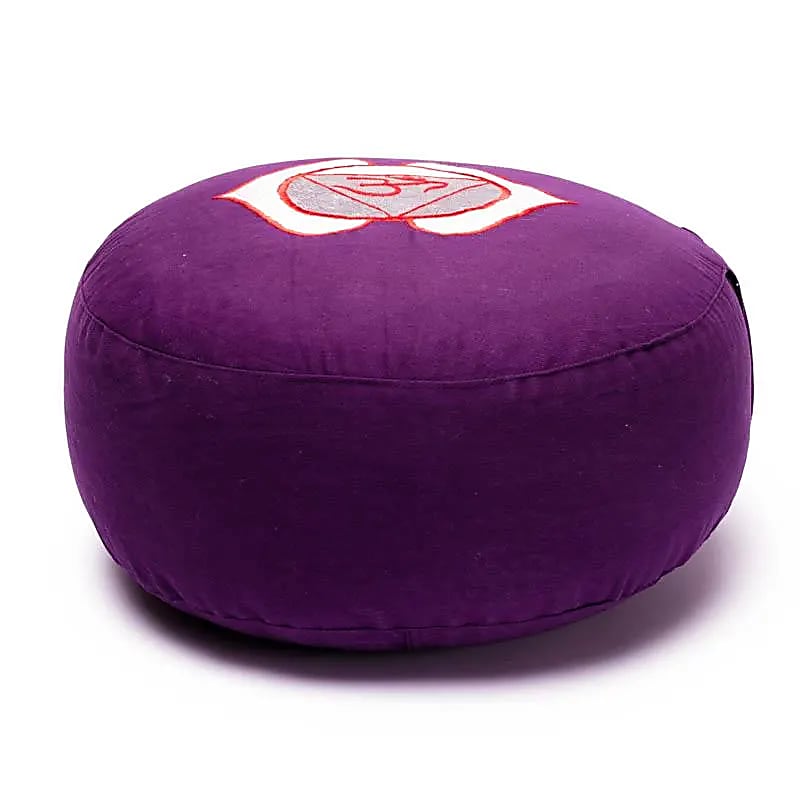 Coussin 6e Chakra Ajña brodé -- 33x17 cm
