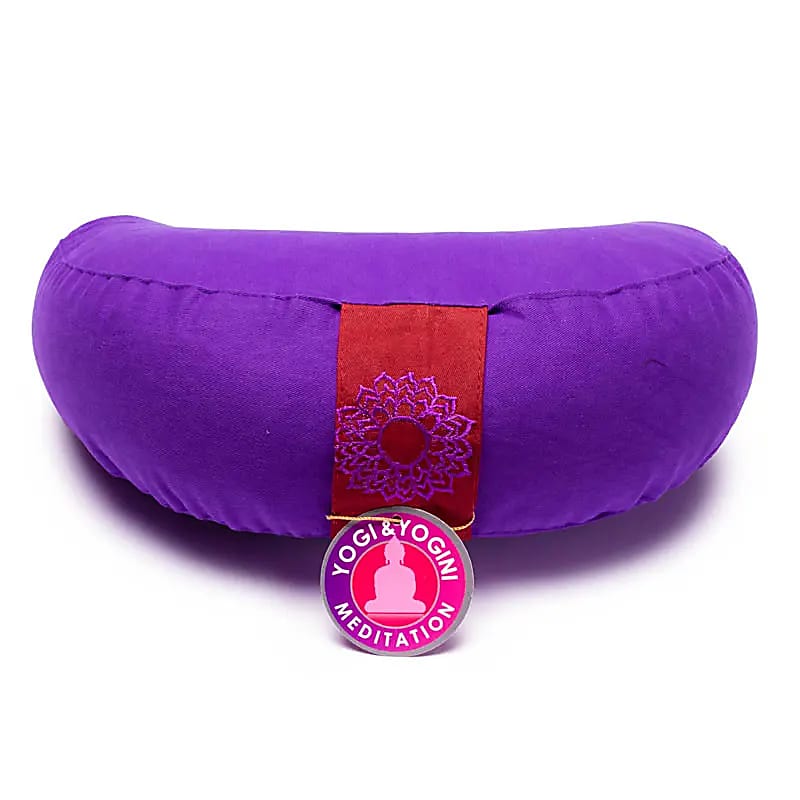 Coussin méditation 1/2 lune 7è Chakra -- ±1008 g; 33x13 cm