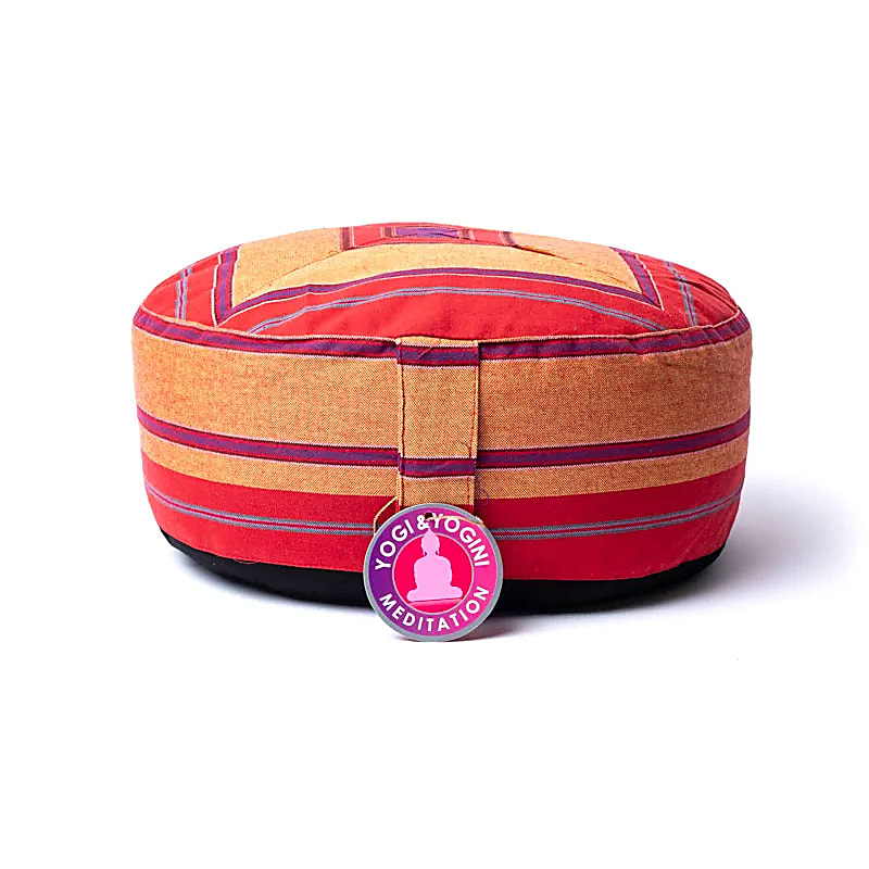 Coussin de méditation rose/rouge -- 33x17 cm