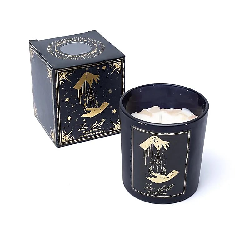 Bougie d'intention Love spell en verre -- 120g