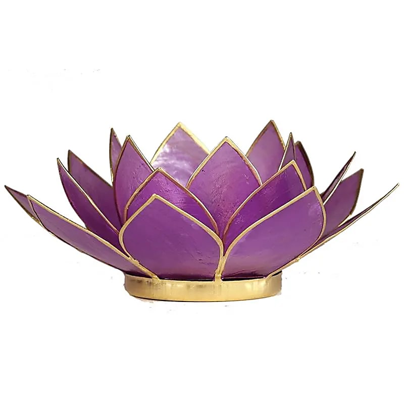 Bougeoir Lotus lilas