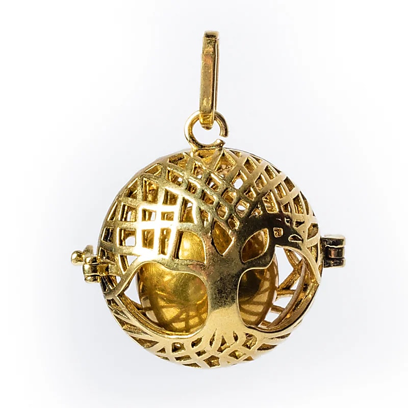 Pendentif grossesse Arbre de vie boule harmonie  or